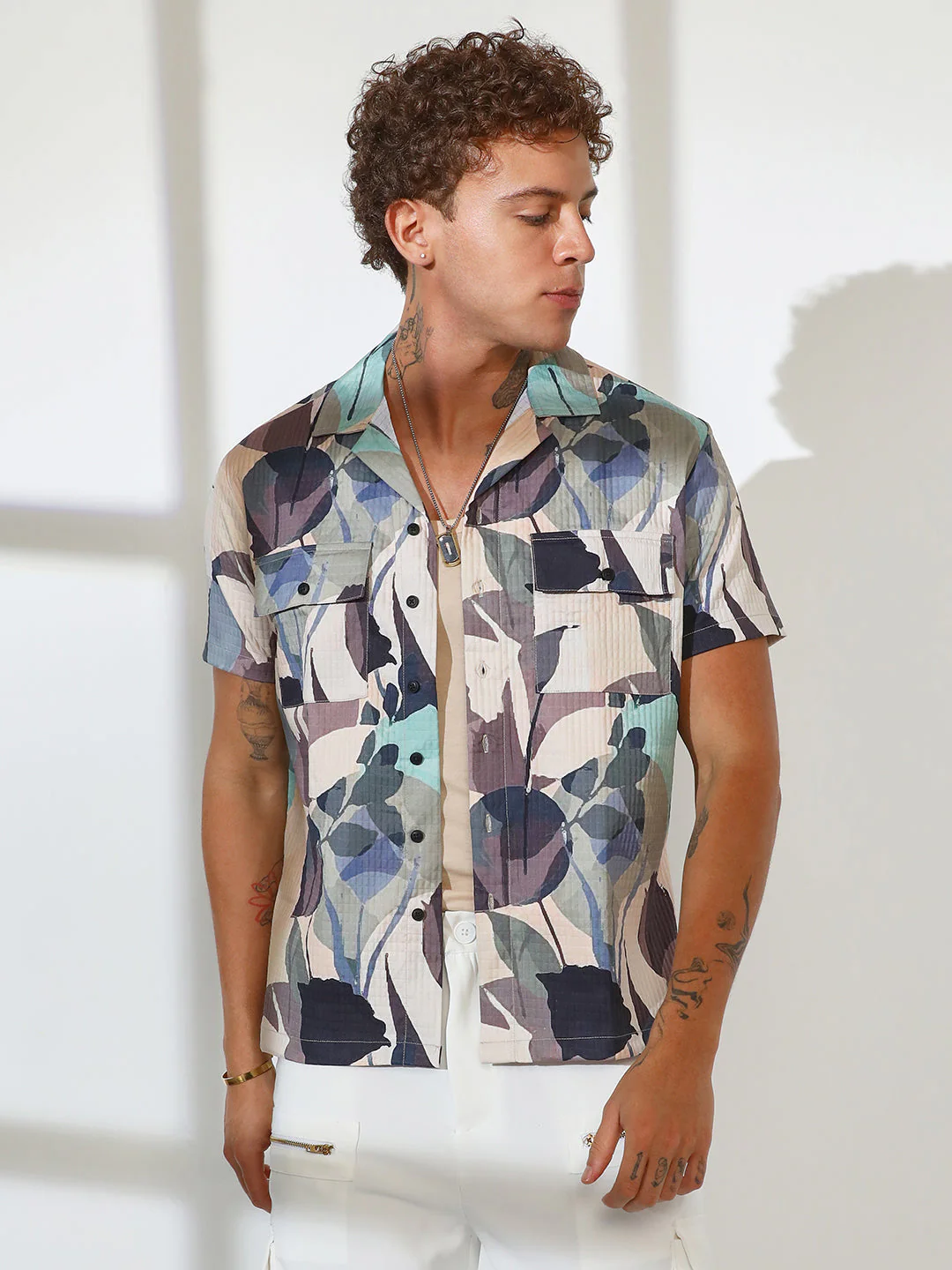 Artistic Bloom Oversized Shirt - Image 2