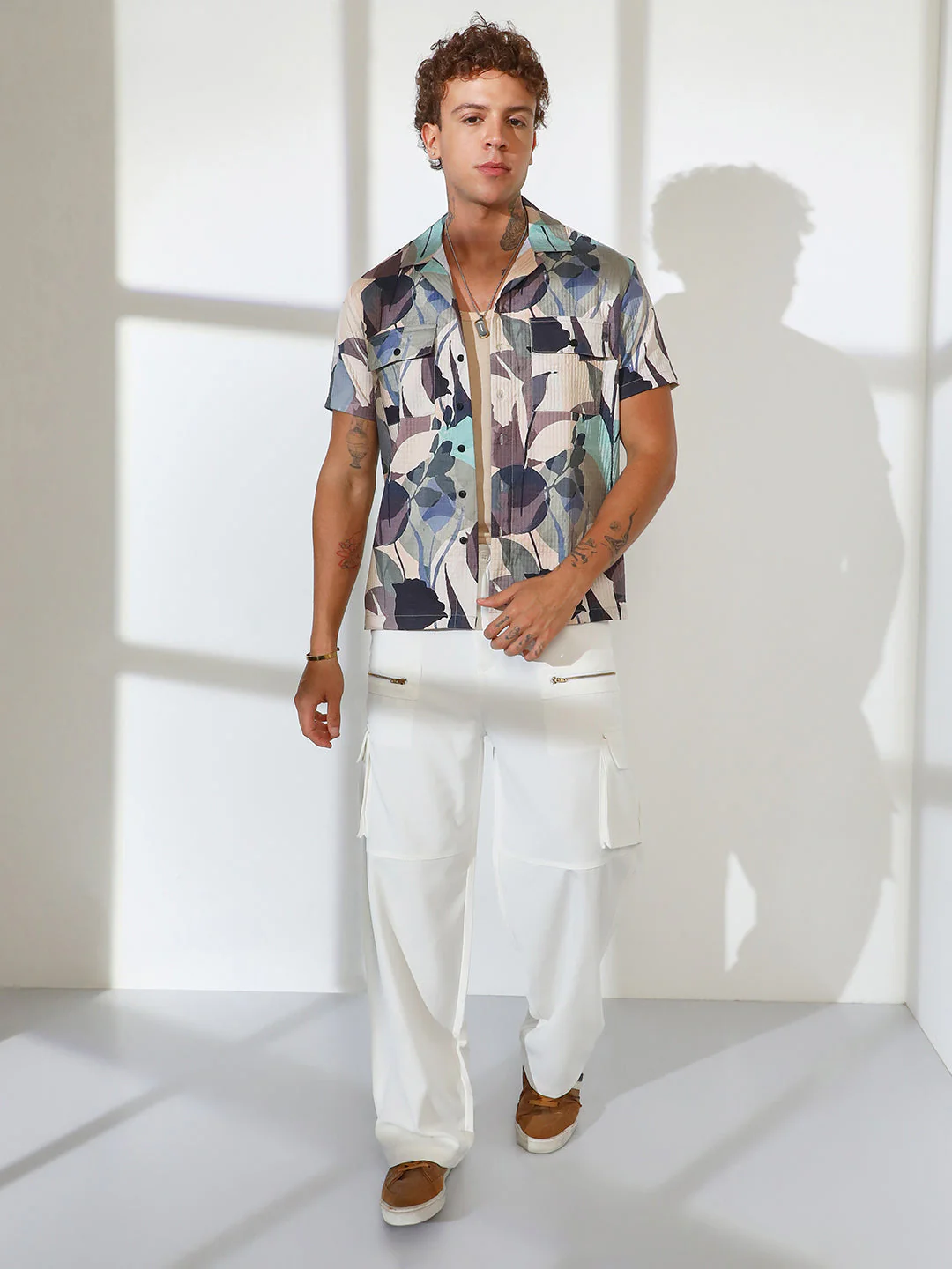 Artistic Bloom Oversized Shirt - Image 5