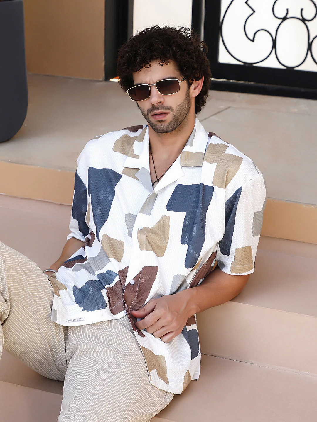 Bristle-Chaos Oversized Shirt