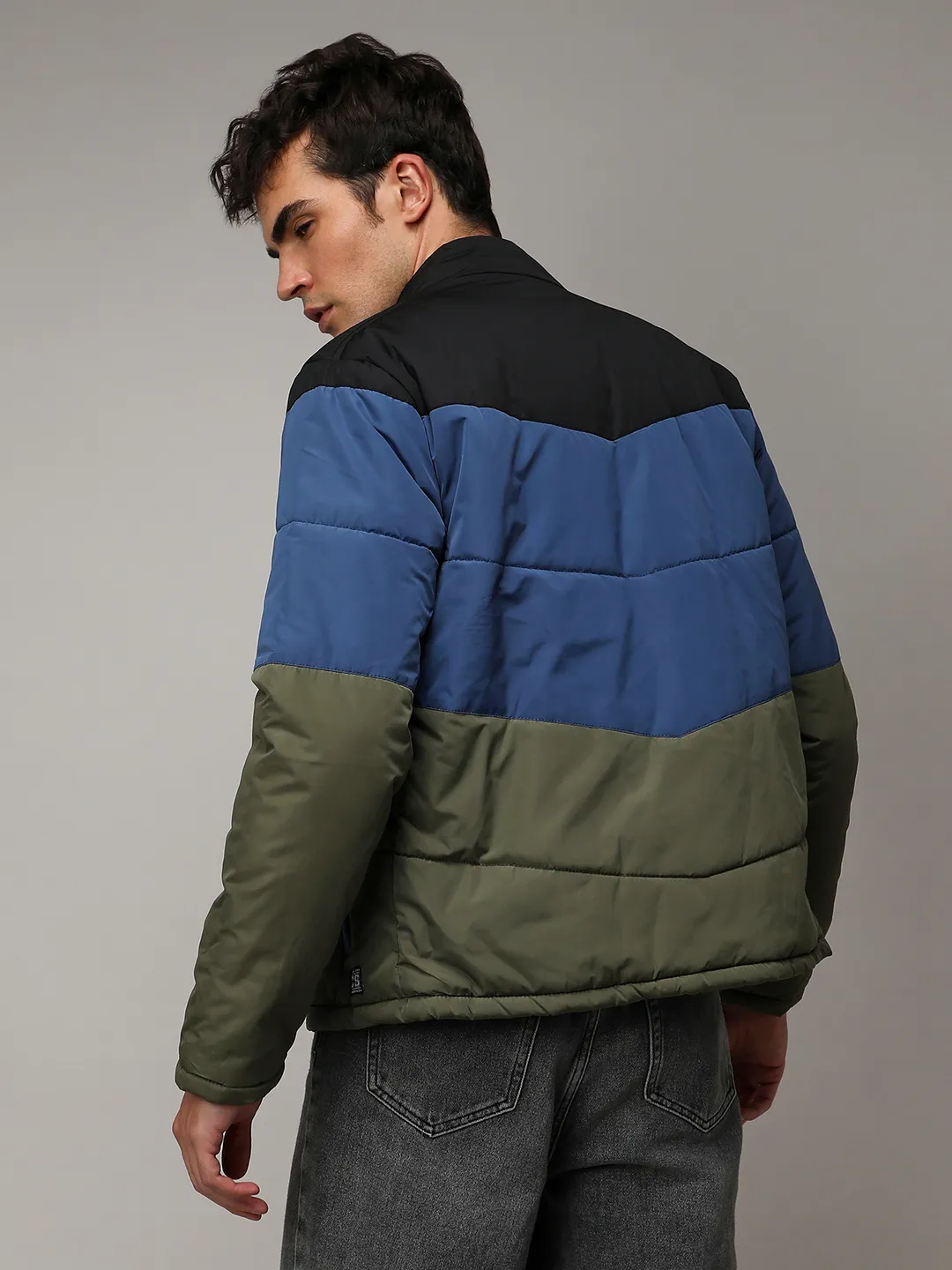 Contrast Panel Puffer Jacket - Image 11
