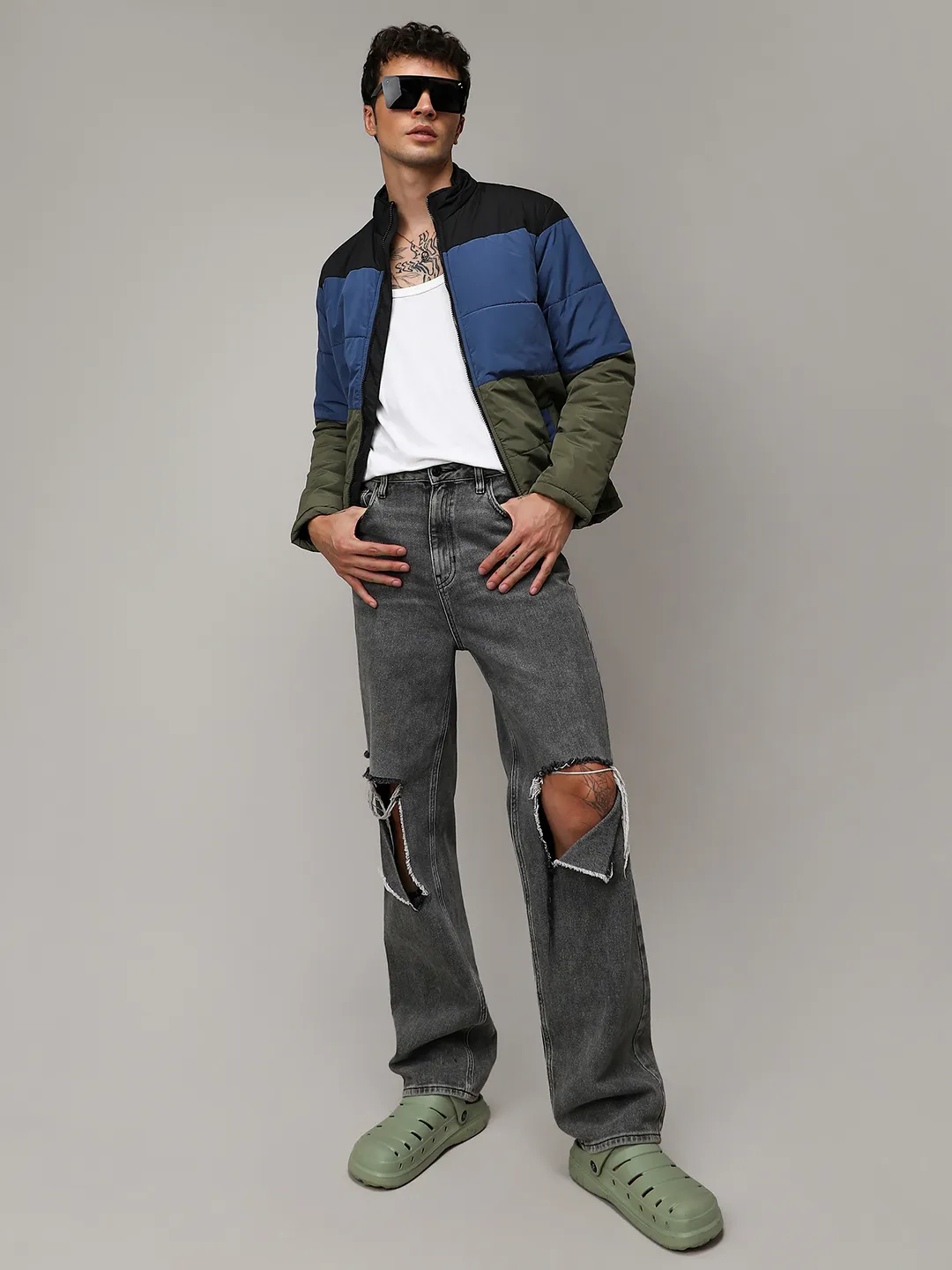 Contrast Panel Puffer Jacket - Image 12