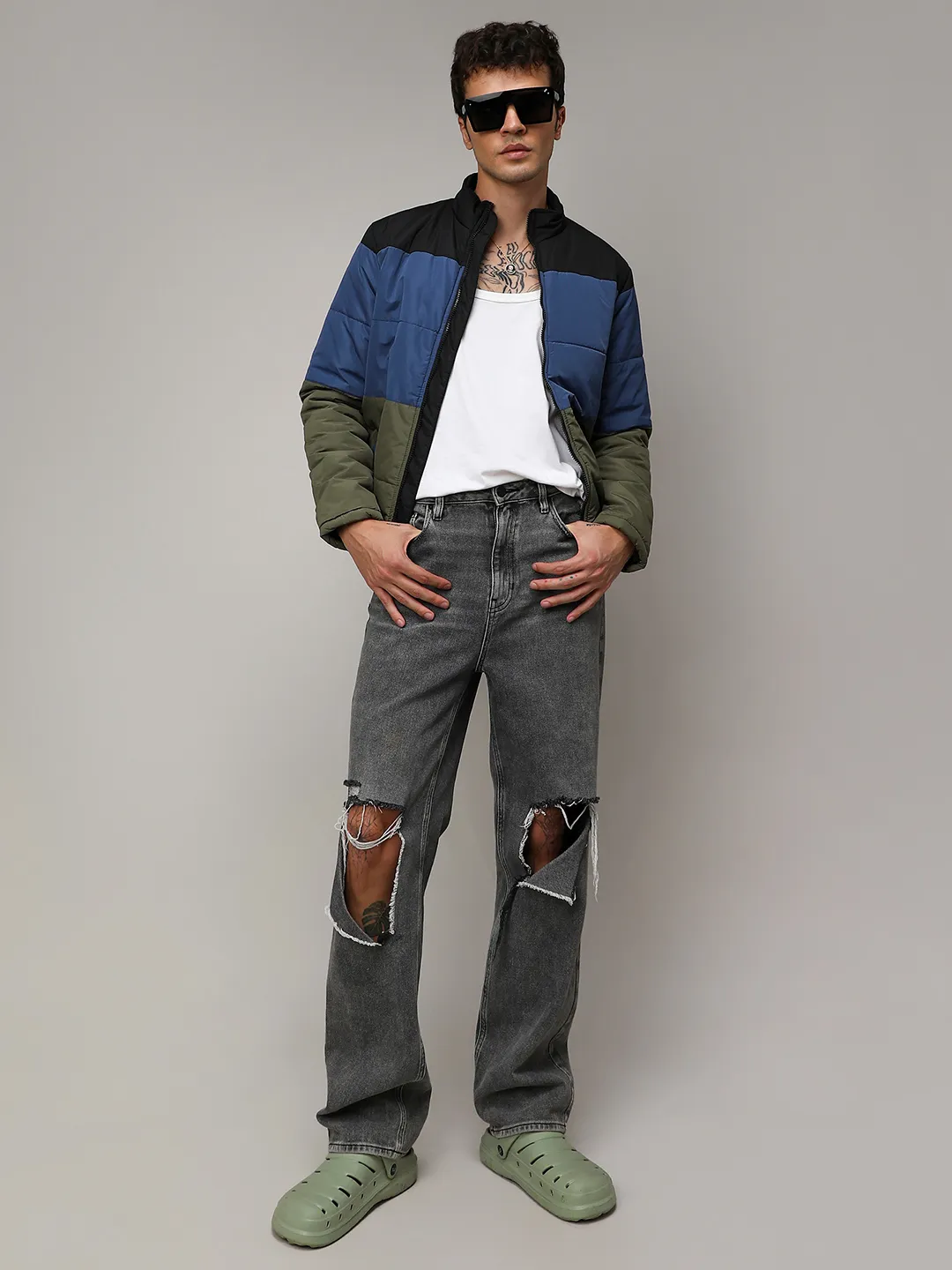 Contrast Panel Puffer Jacket - Image 13