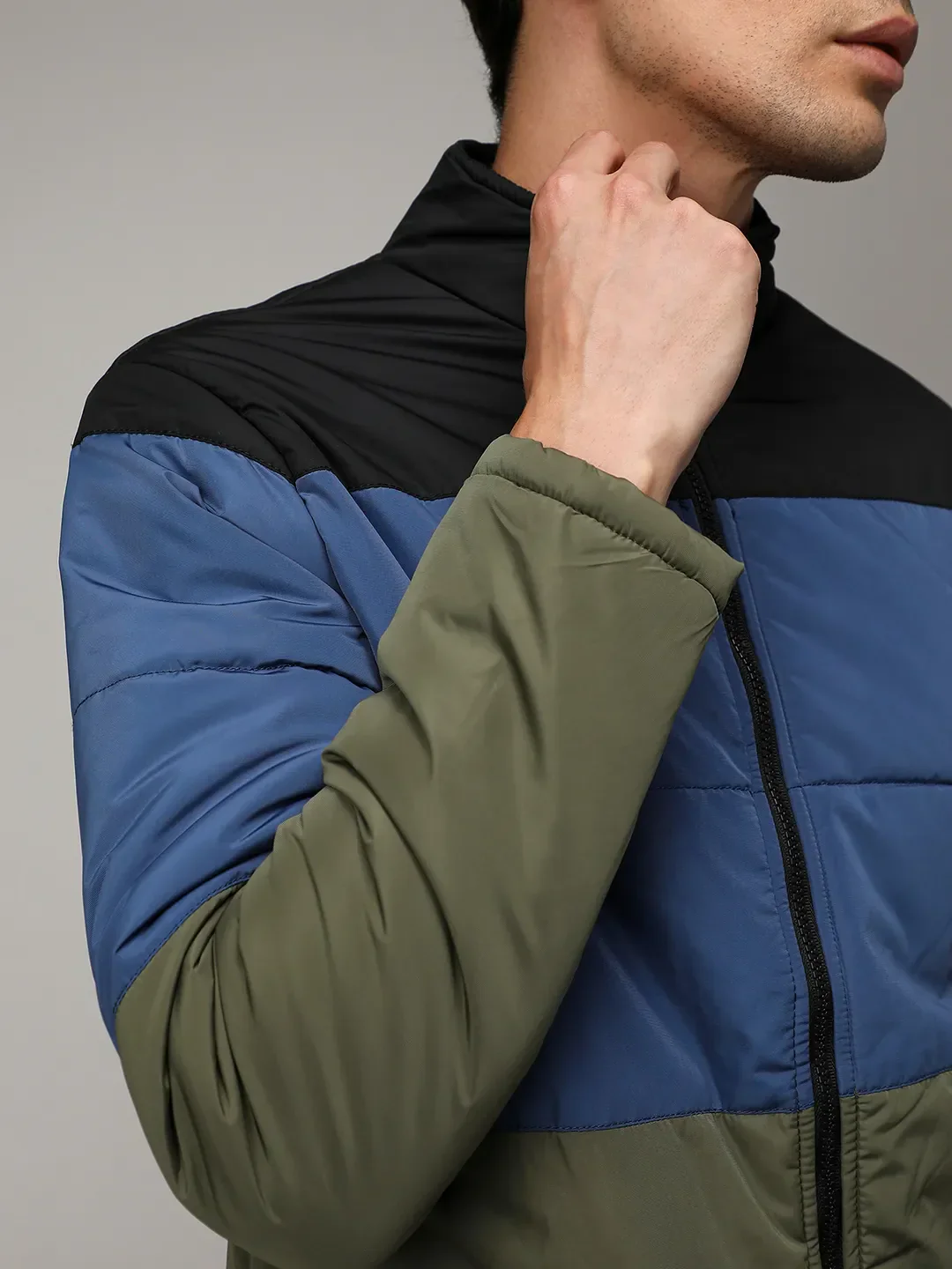 Contrast Panel Puffer Jacket - Image 14
