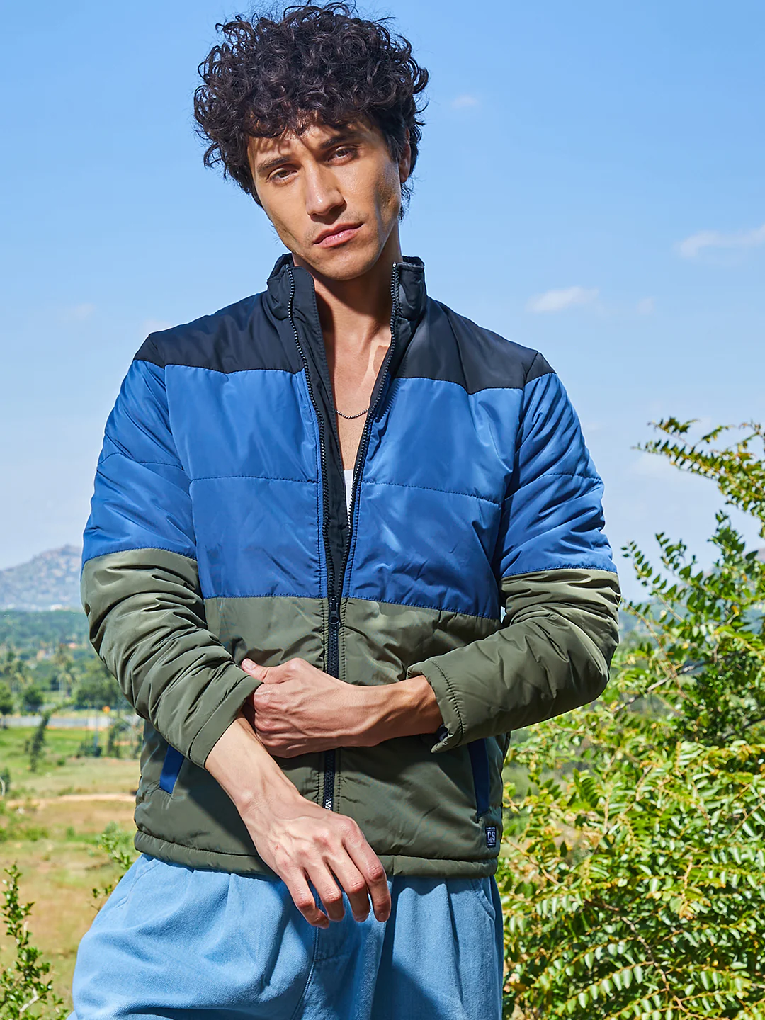 Contrast Panel Puffer Jacket - Image 2