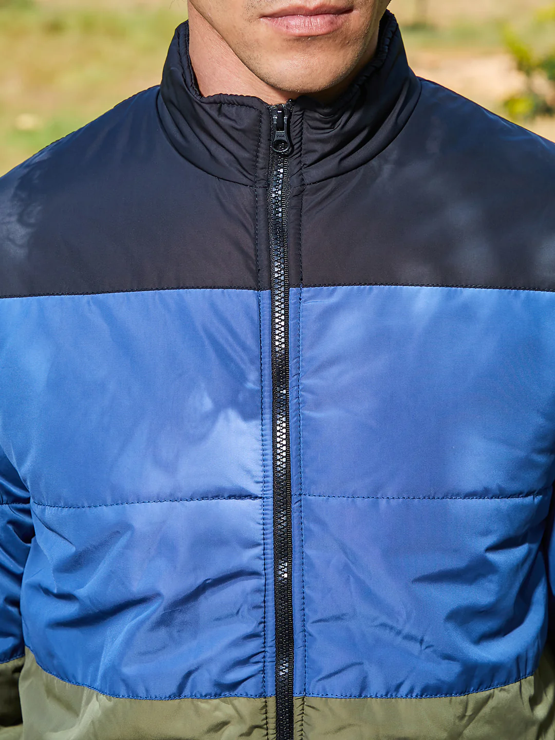 Contrast Panel Puffer Jacket - Image 7