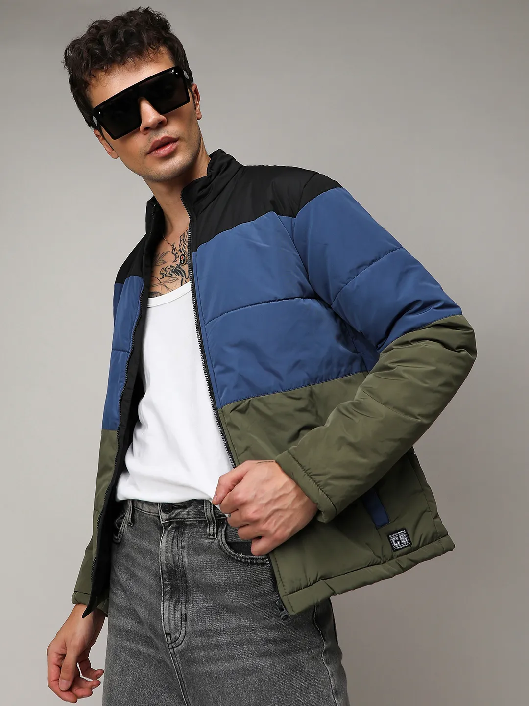 Contrast Panel Puffer Jacket - Image 8