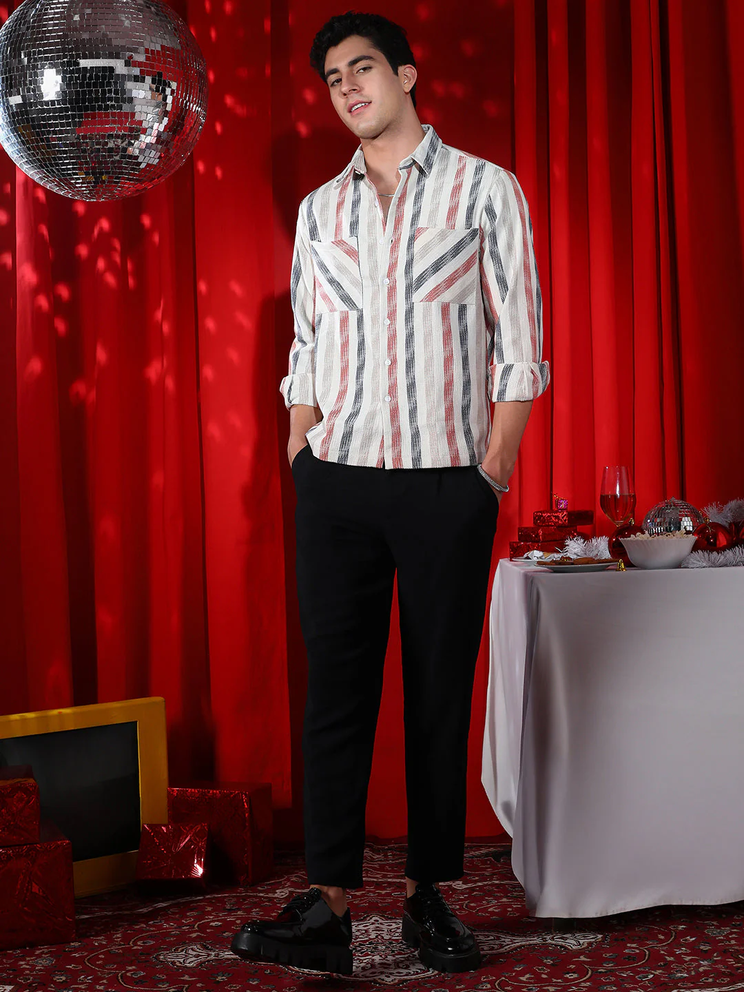 Indie-Striped Utility Shirt - Image 5