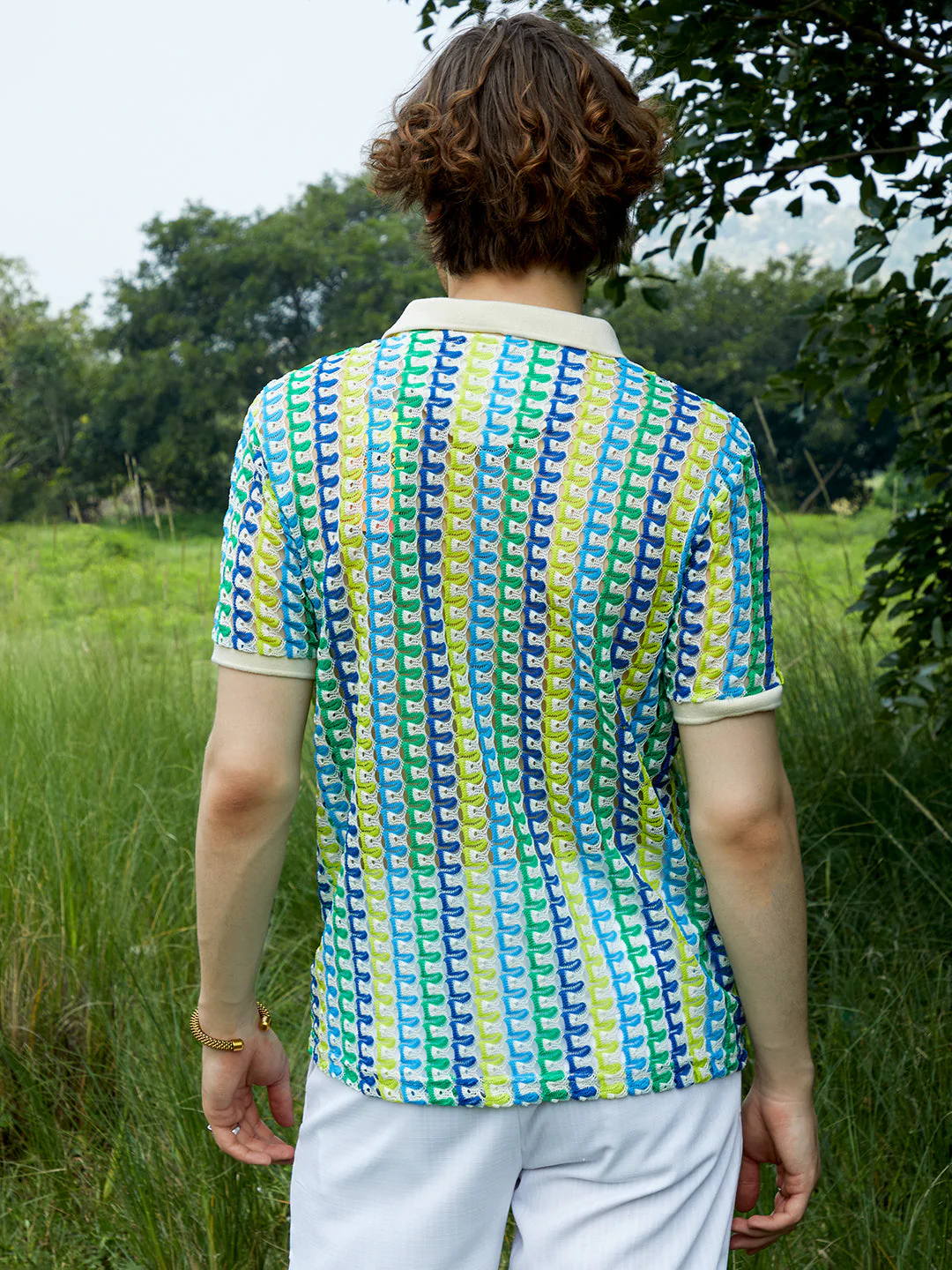 Loop-Stripe Knit Shirt - Image 4