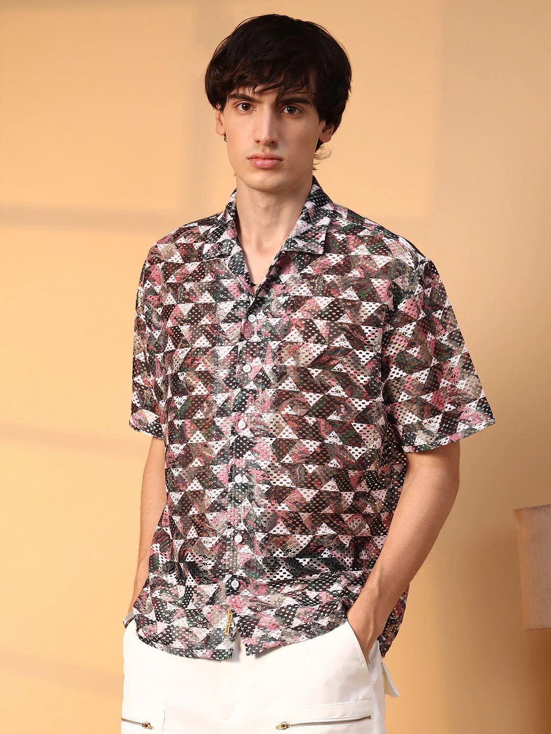 Overlap Knit Oversized Shirt - Image 3