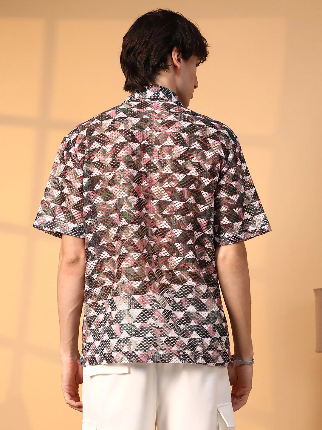 Overlap Knit Oversized Shirt - Image 4