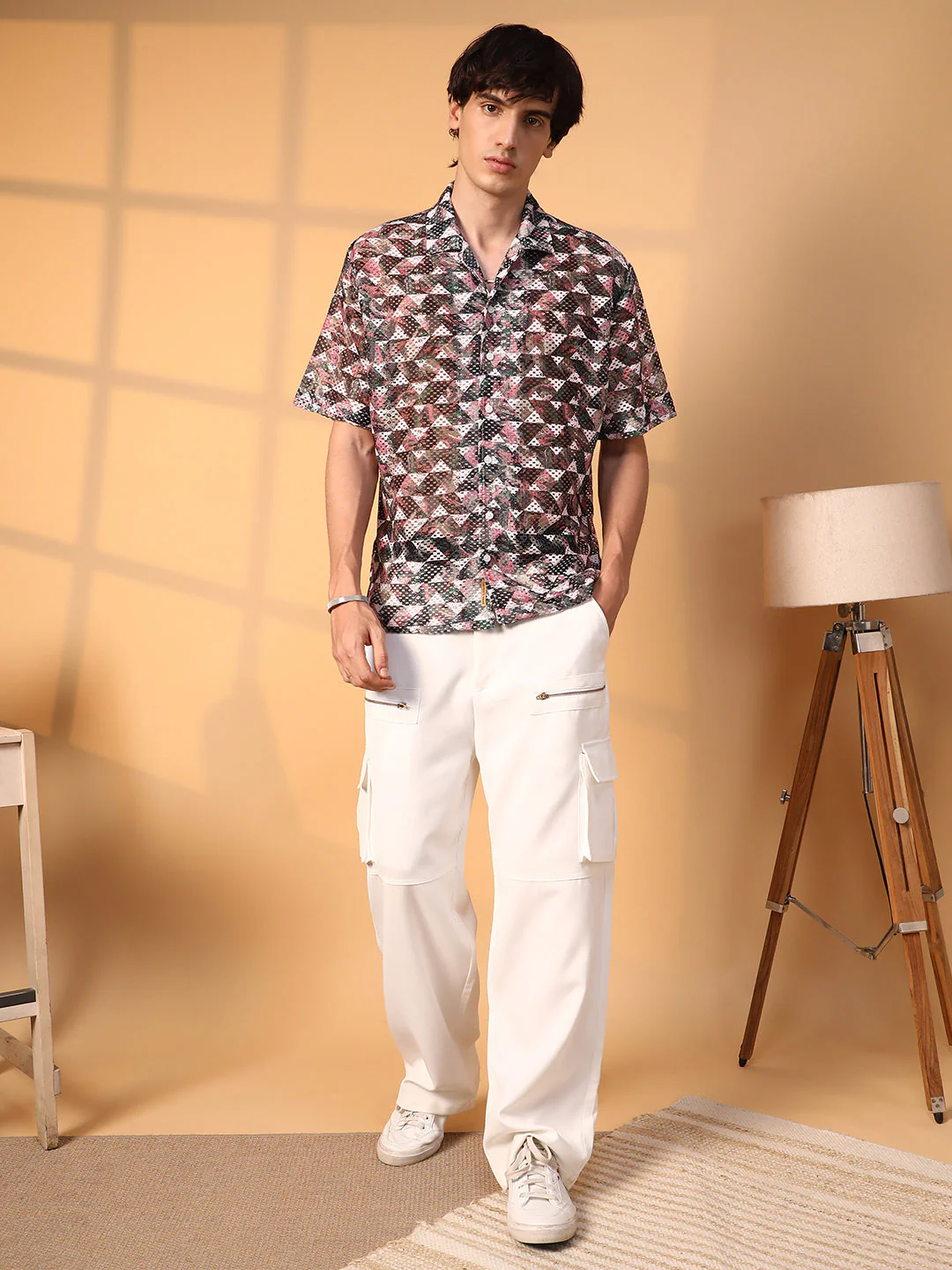 Overlap Knit Oversized Shirt - Image 5