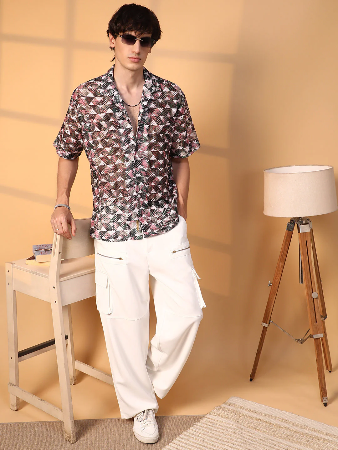 Overlap Knit Oversized Shirt - Image 6