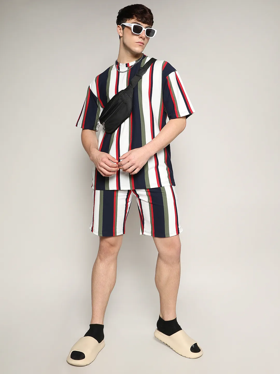 Oversized Unbalanced Striped Co-Ord Set - Image 6