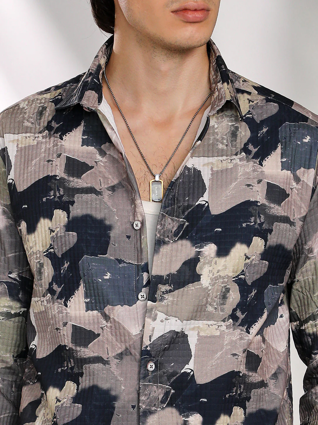 Splotch-Textured Shirt - Image 7