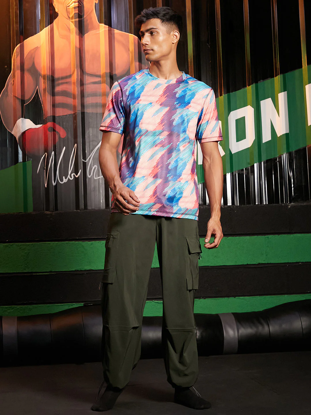Vertical Abstract Activewear T-Shirt - Image 5