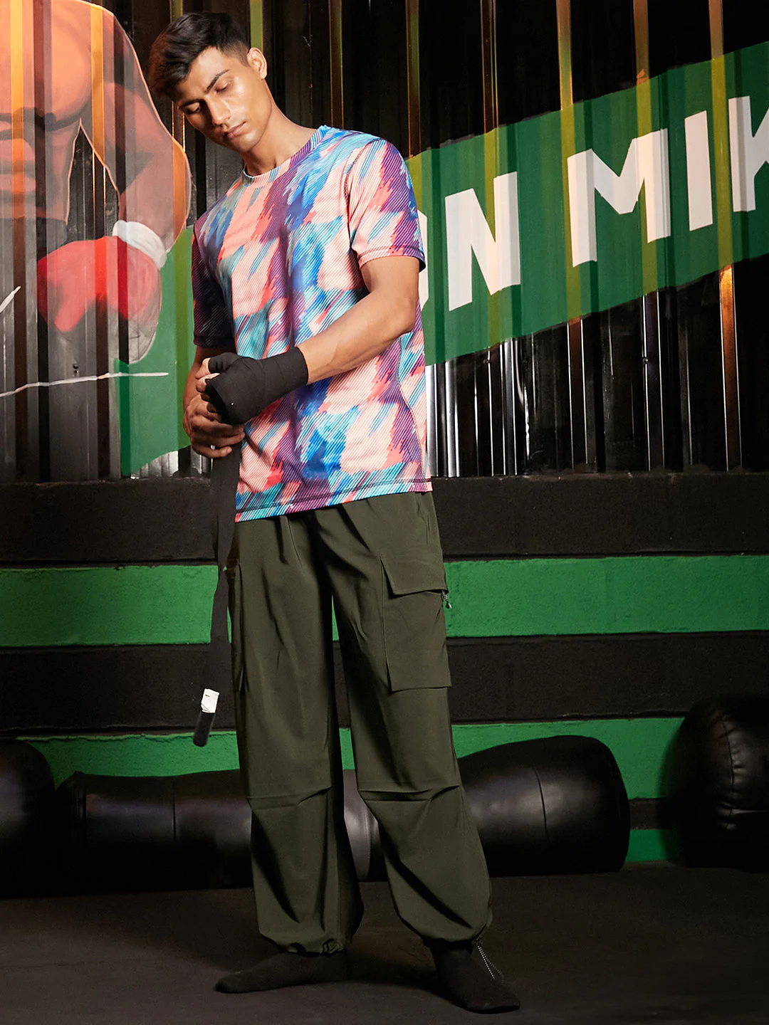 Vertical Abstract Activewear T-Shirt - Image 6