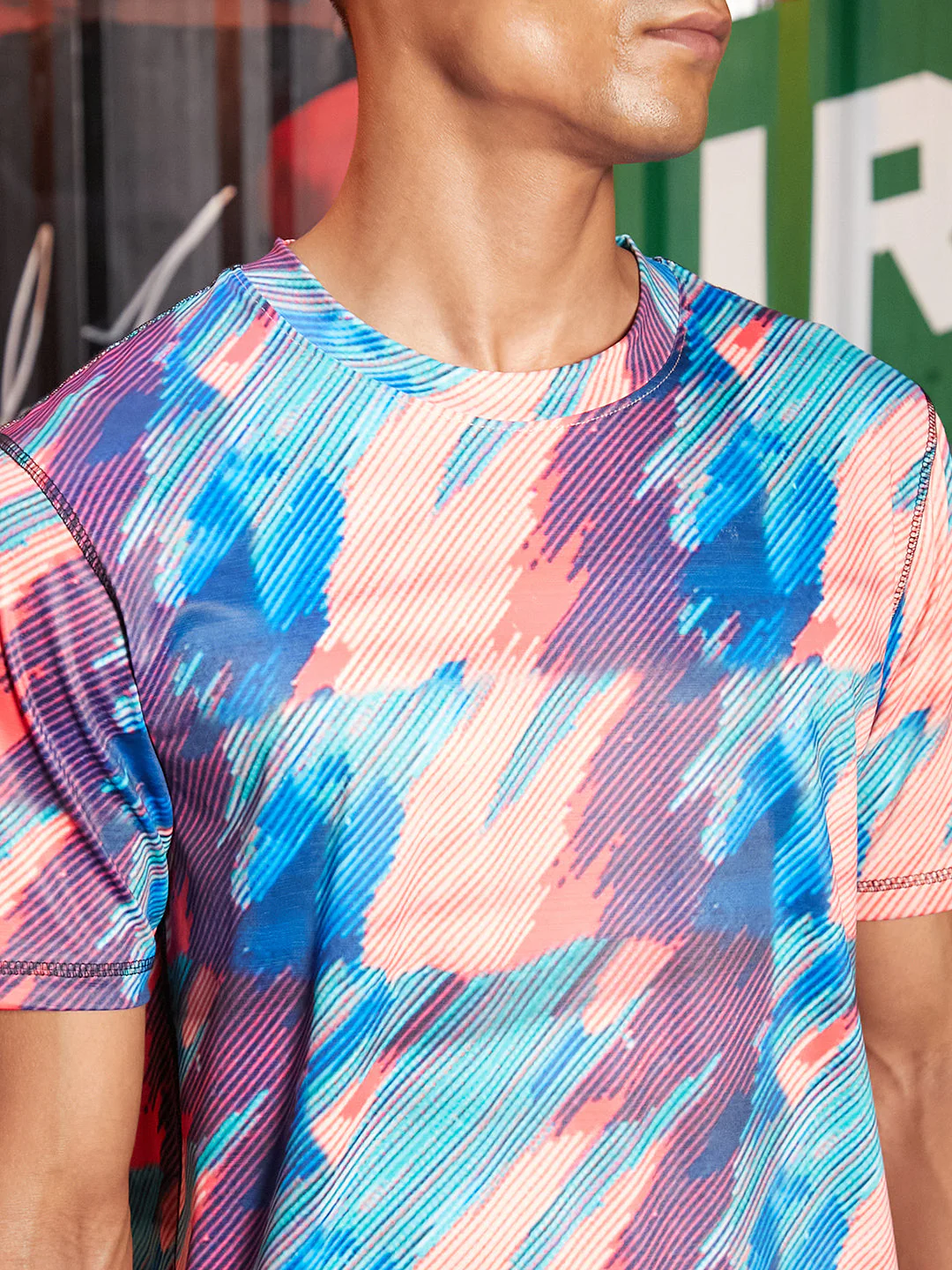 Vertical Abstract Activewear T-Shirt - Image 7