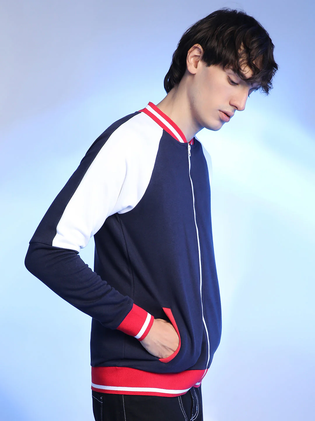 Zip-Front Jacket With Raglan Sleeve - Image 3