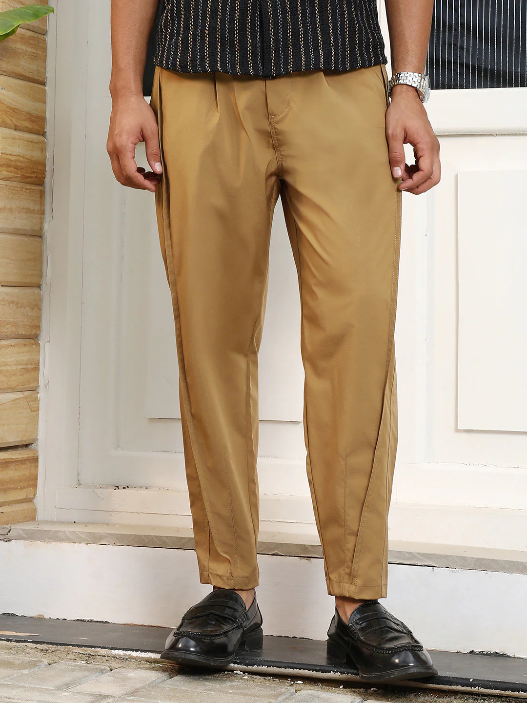 Pleated-Tapered Trousers - Image 2