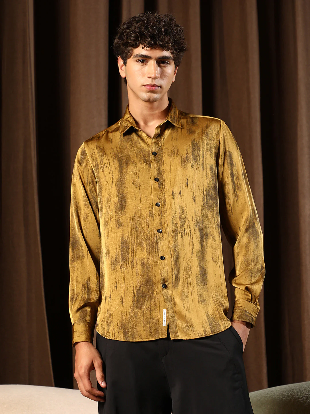 Gleaming-Grazed Satin Shirt - Image 2