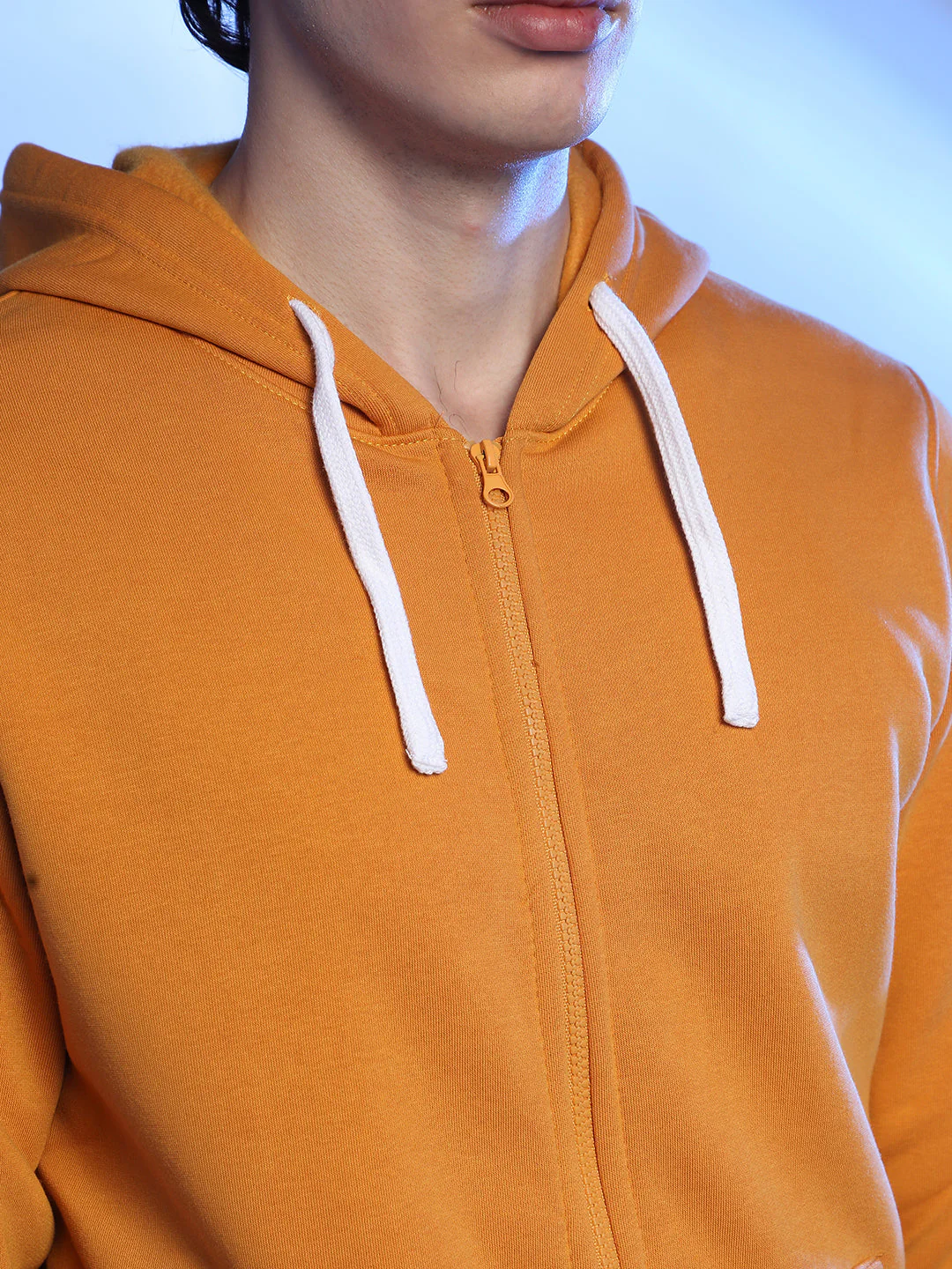 Zip-Front Hoodie With Contrast Drawstring - Image 7