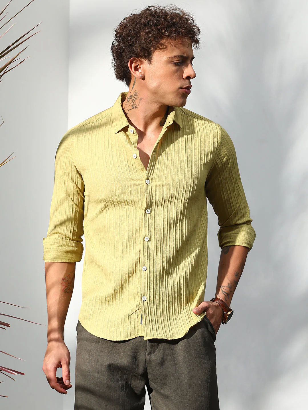 Self-Design Striped Shirt - Image 2