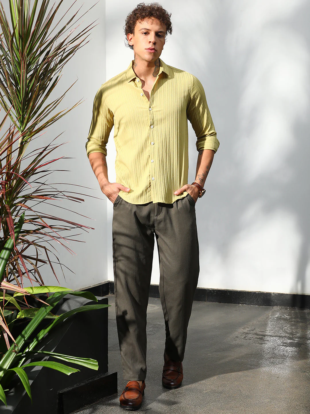 Self-Design Striped Shirt - Image 5