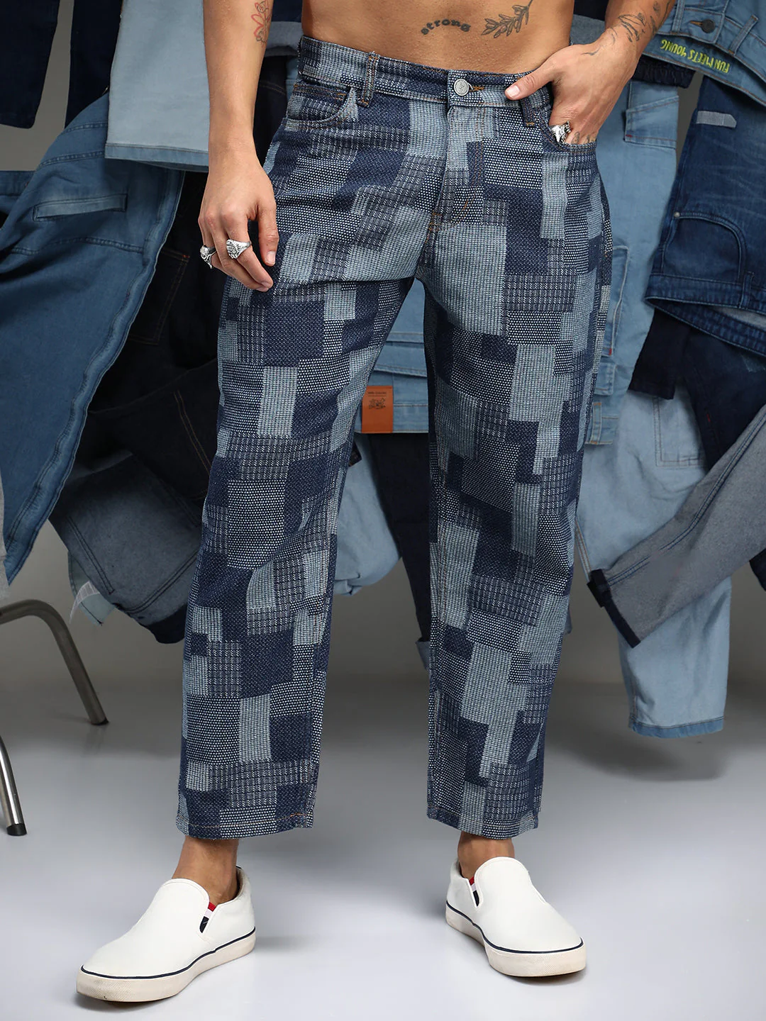 Blcoked Straight-Fit Denim Jeans - Image 2