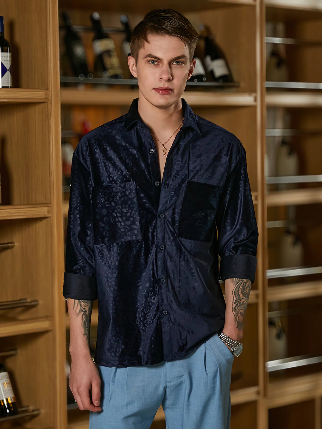 Cheetah Velvet Oversized Shirt - Image 2