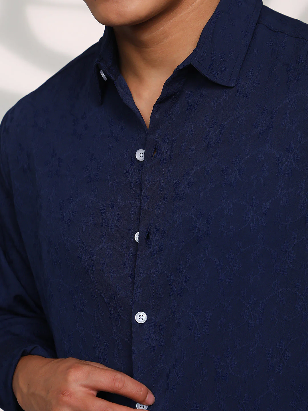Floral-Textured Shirt - Image 7