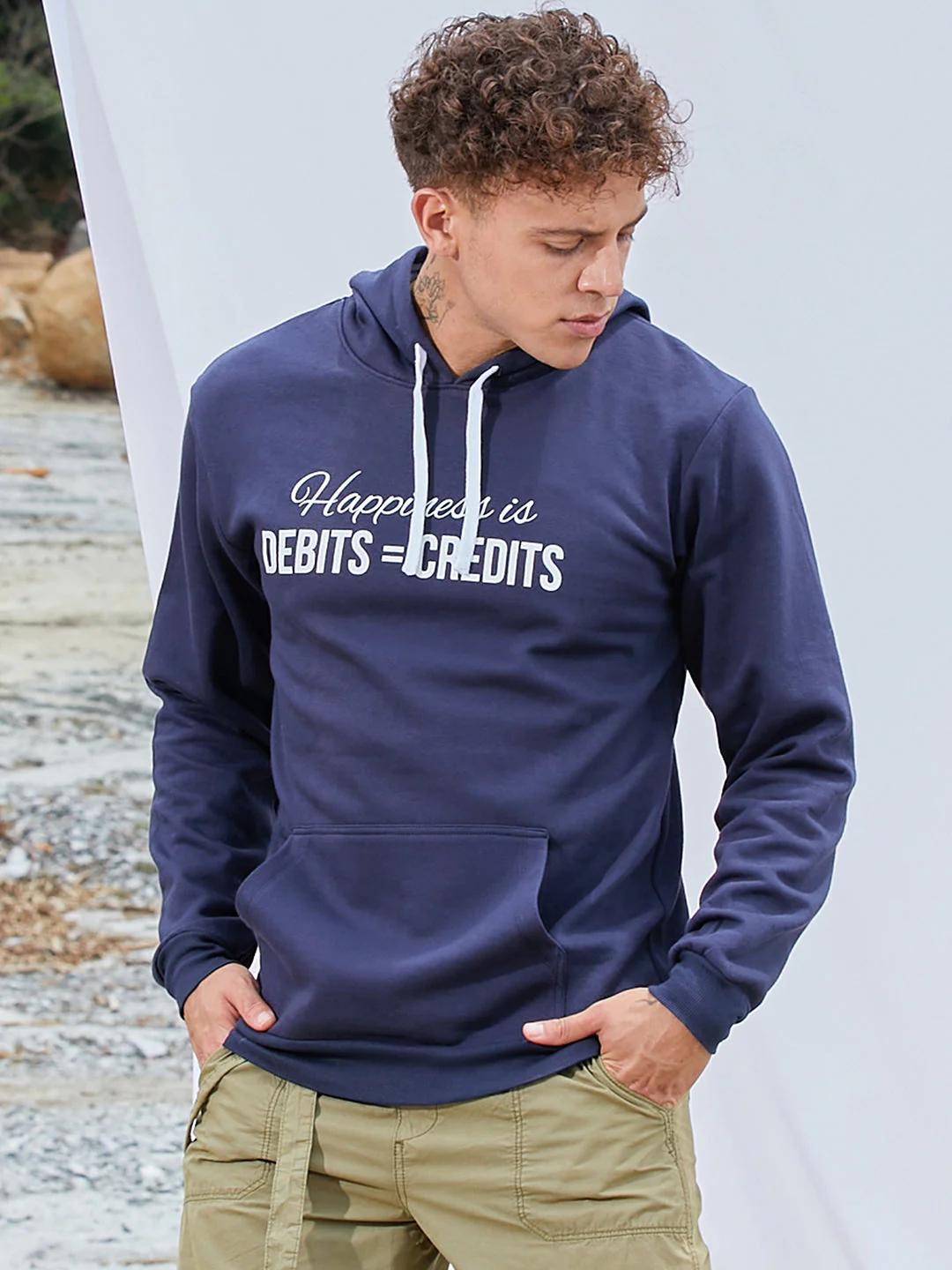 Happiness Is Hoodie With Kangaroo Pocket - Image 3