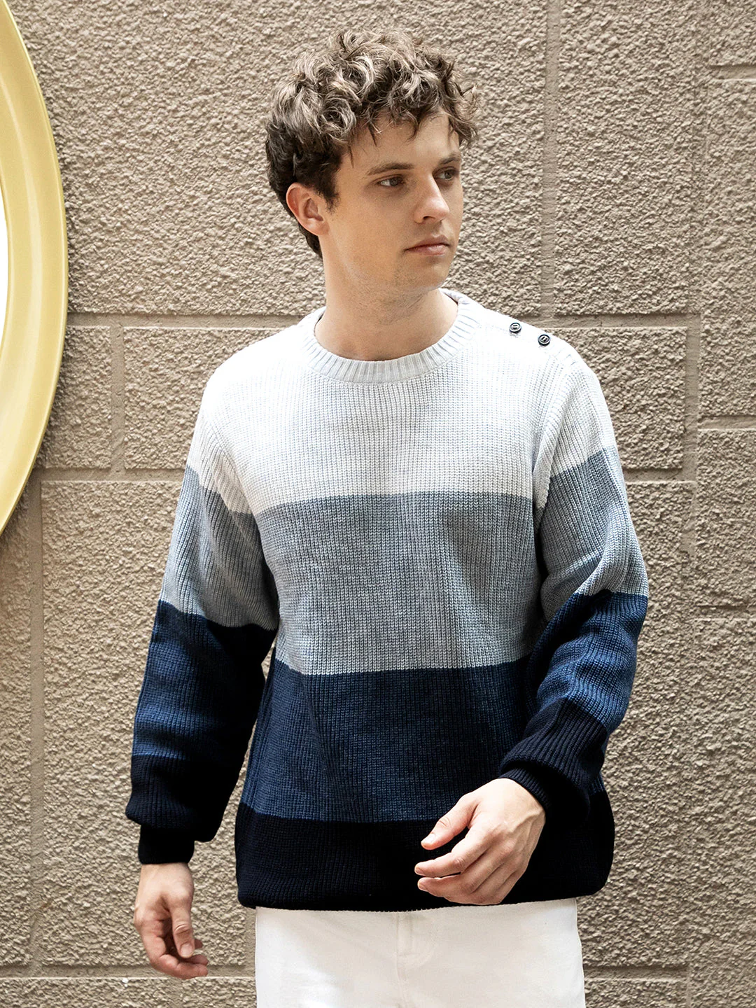 Contrast Panel Sweater - Image 2