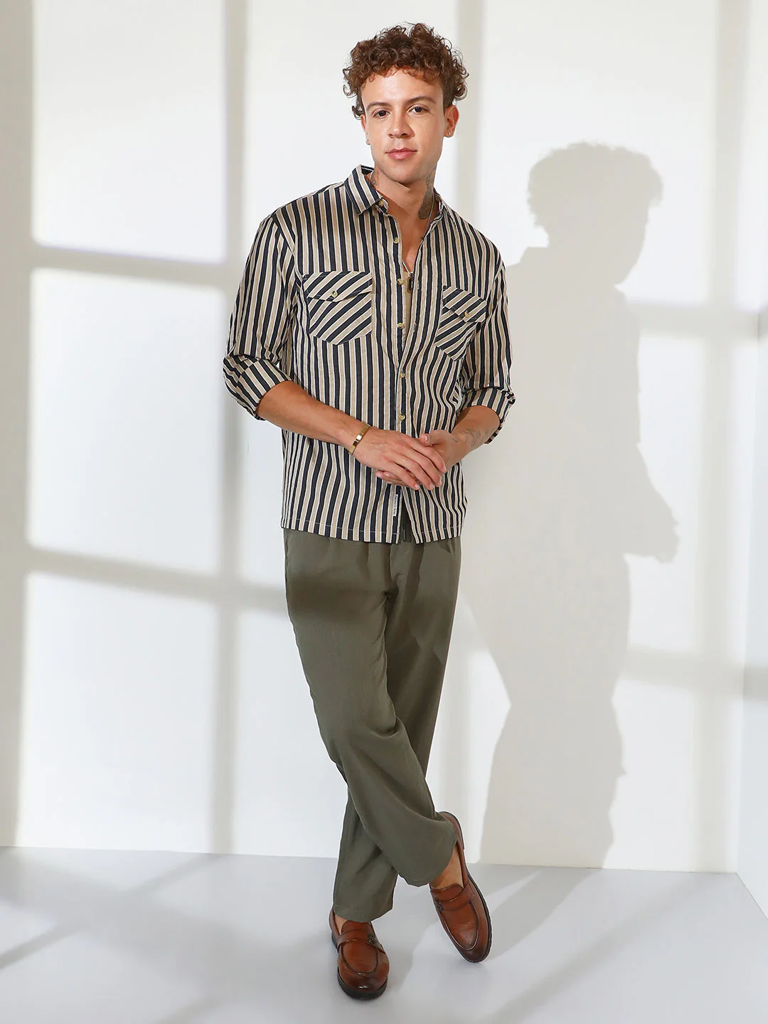 Candy Striped Oversized Shirt - Image 5