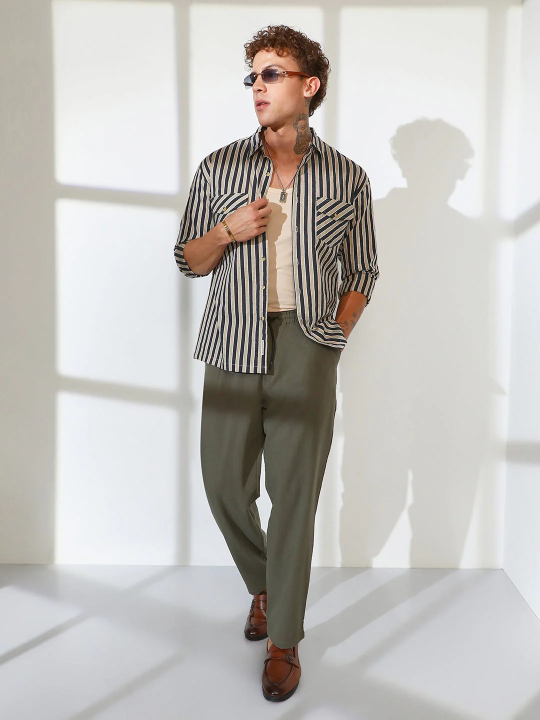 Candy Striped Oversized Shirt - Image 6