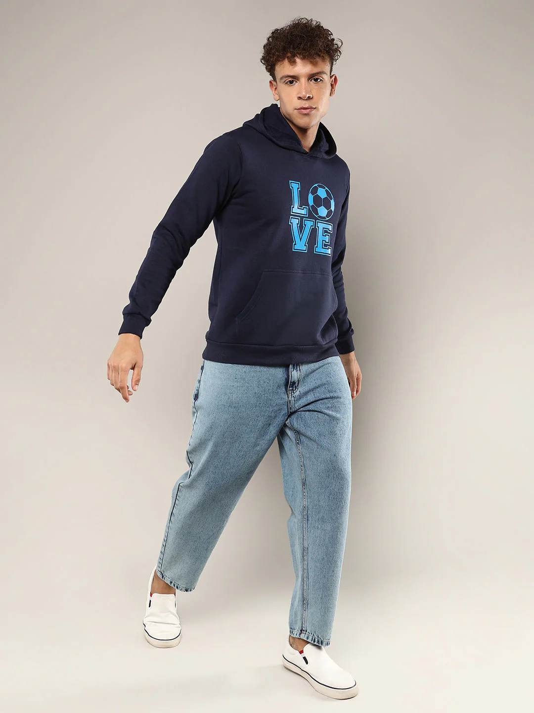 Love Football Hoodie With Kangaroo Pocket - Image 5