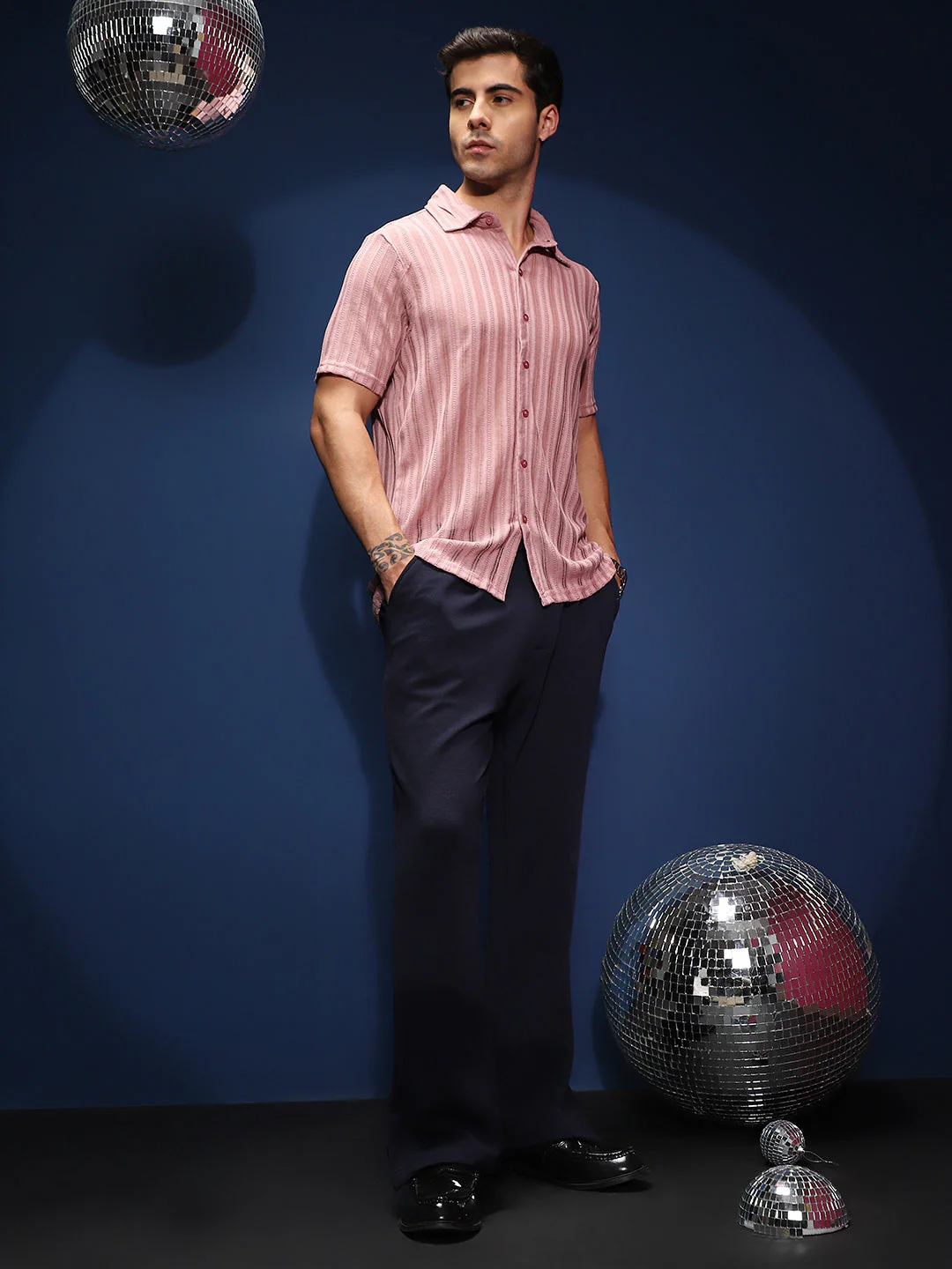 Micro-Waffle Straight Trousers - Image 5