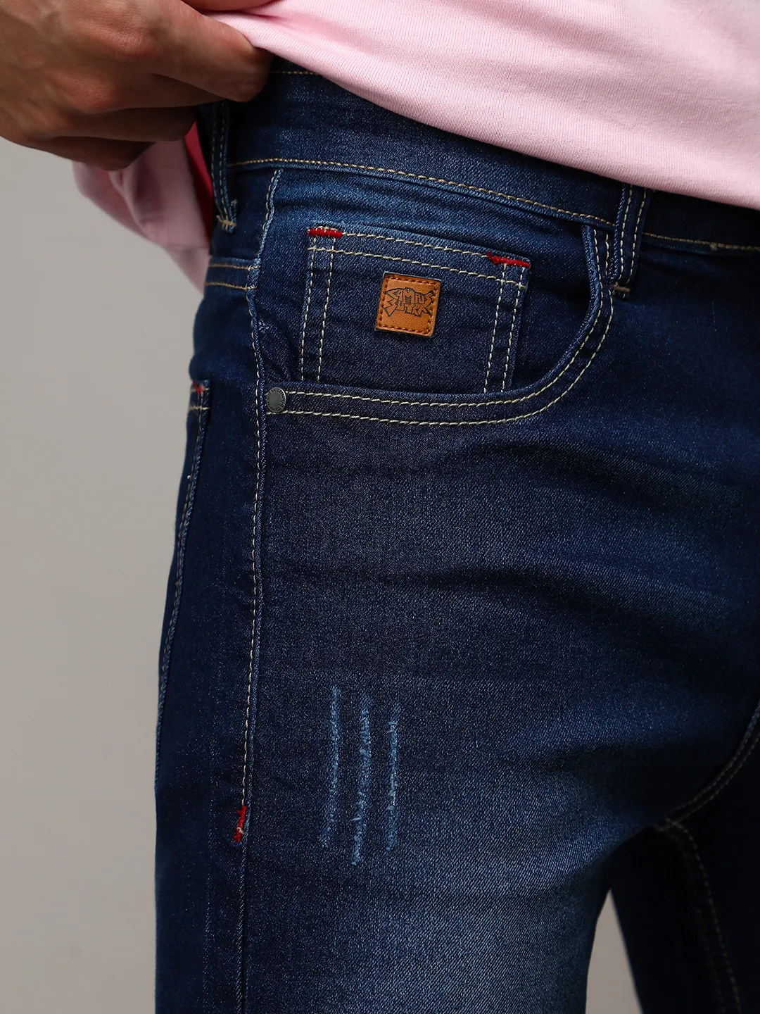 Minimal Distressed Denim Shorts - Image 7