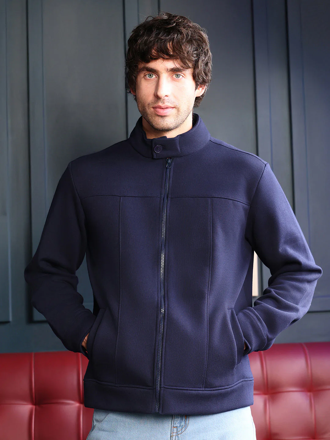 Panel-Stitch Knit Sweatshirt - Image 2