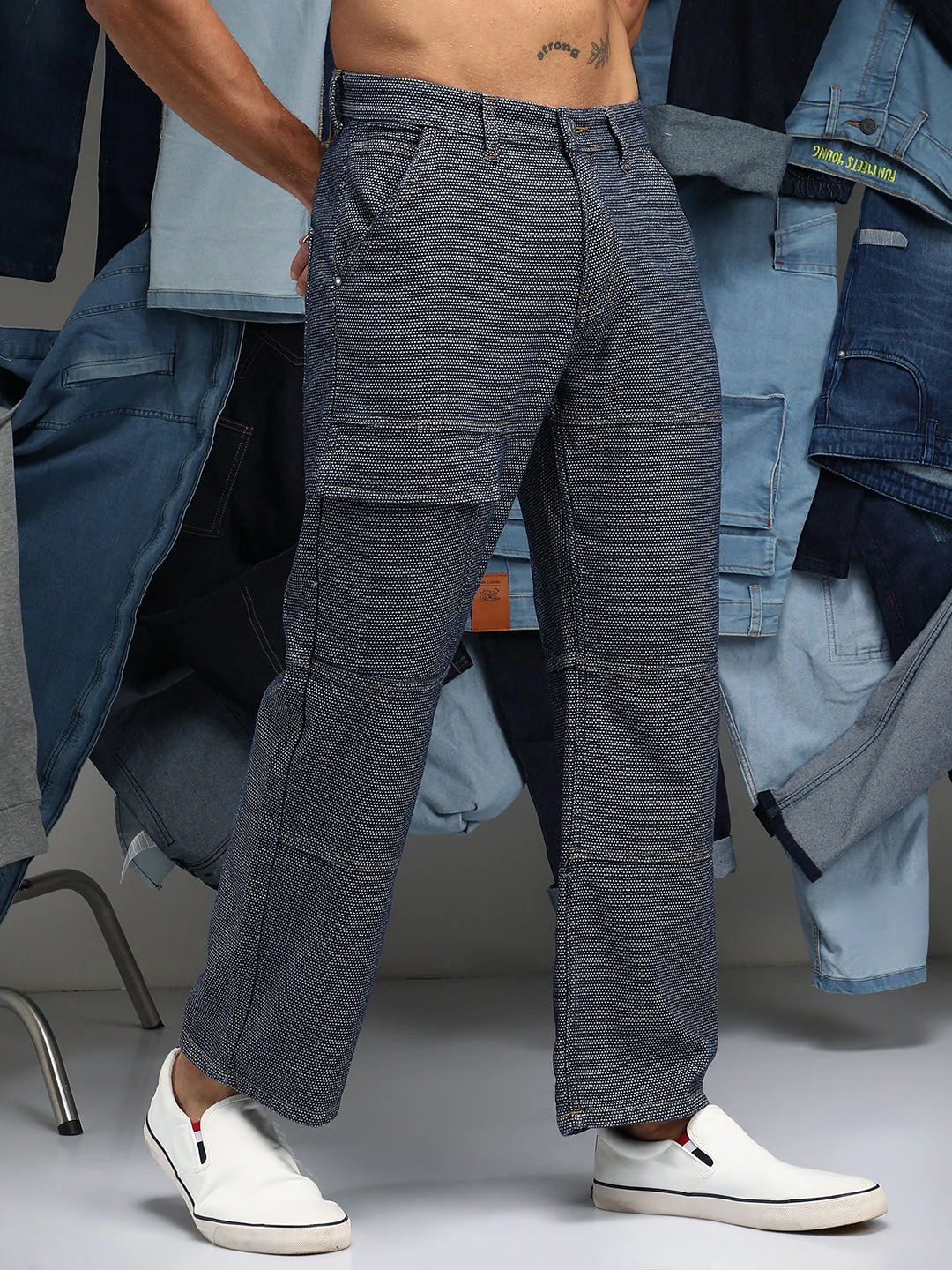 Panelled Straight-Fit Denim Jeans - Image 3