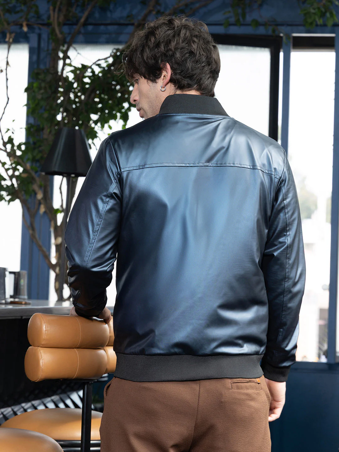 Patent-Panel Bomber Jacket - Image 4