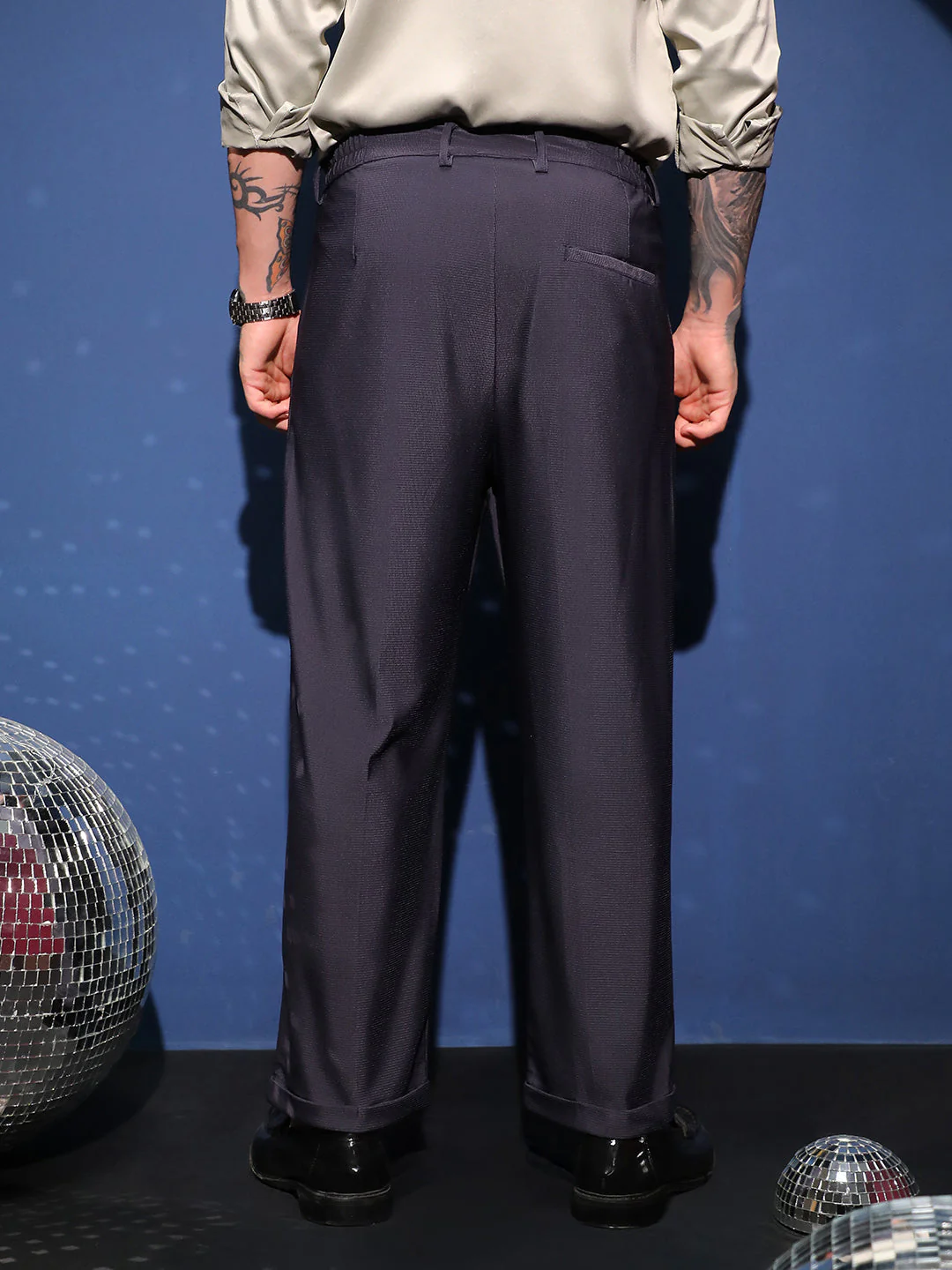 Pleated Cuffed Trousers - Image 6
