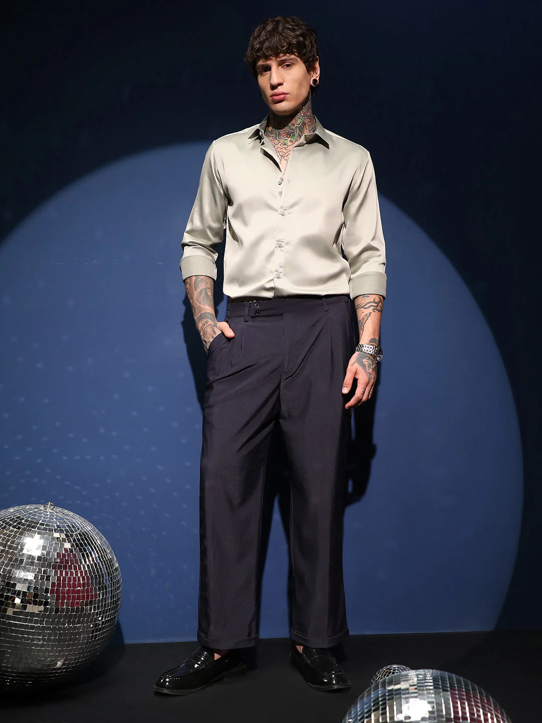 Pleated Cuffed Trousers - Image 7