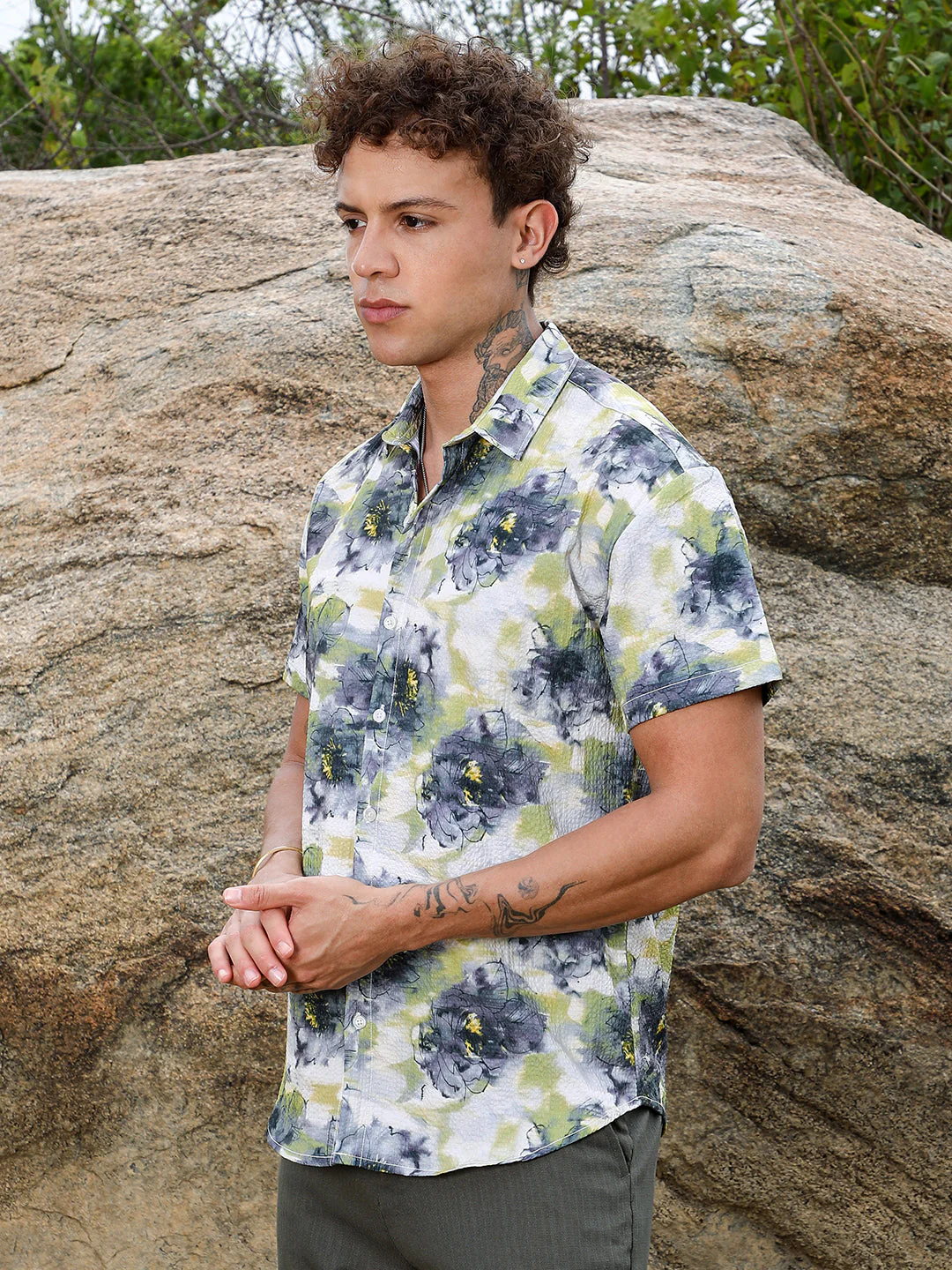 Smudged Botanical Shirt - Image 3