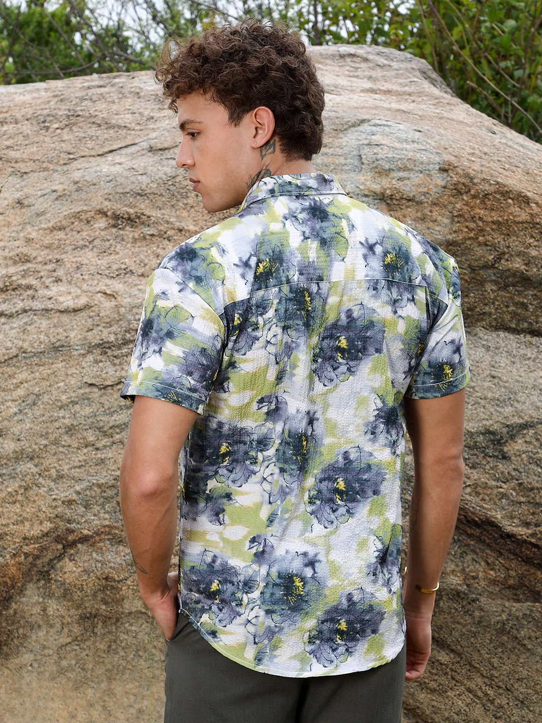 Smudged Botanical Shirt - Image 4