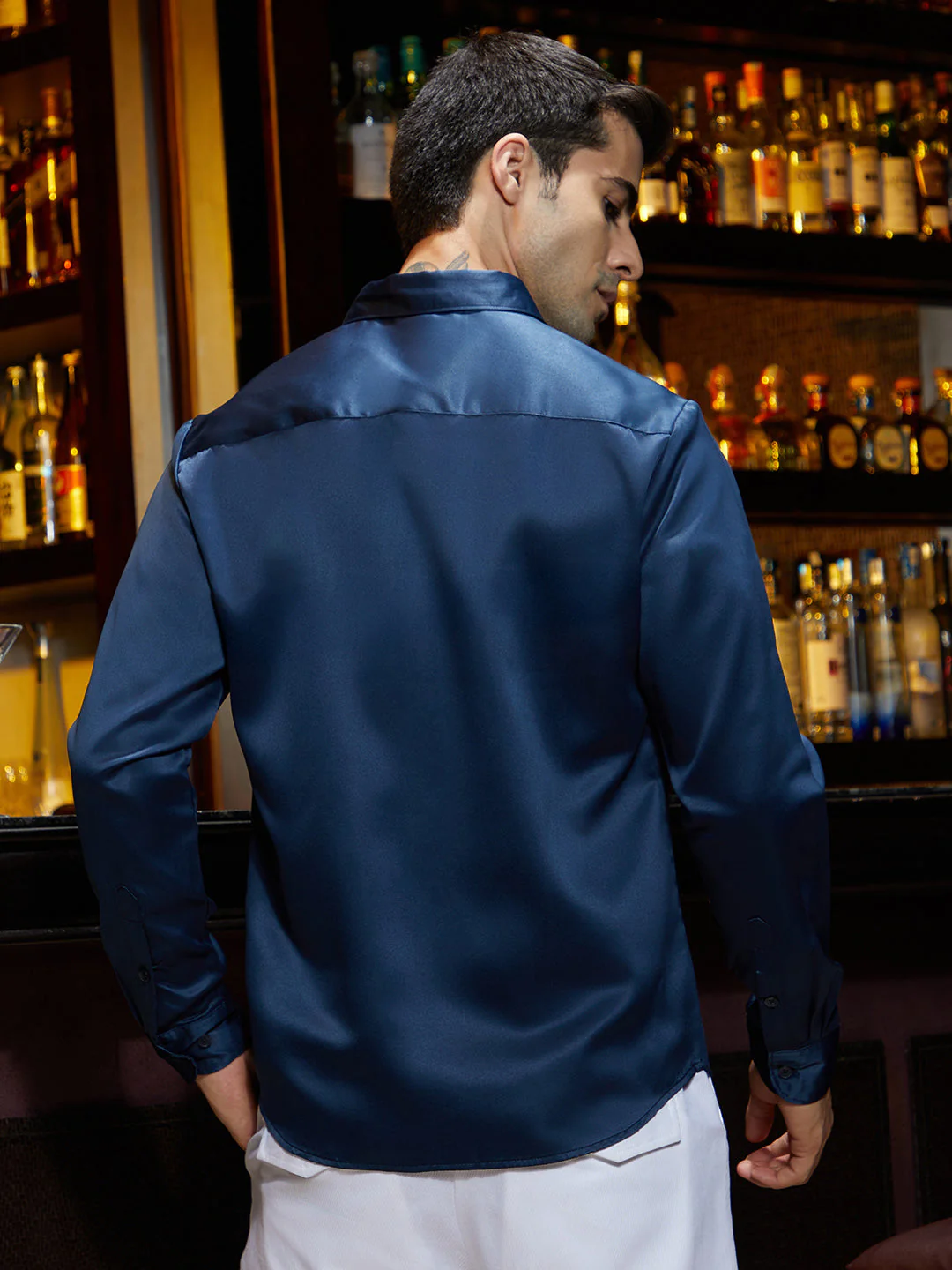 Satin Solid Shirt - Image 4