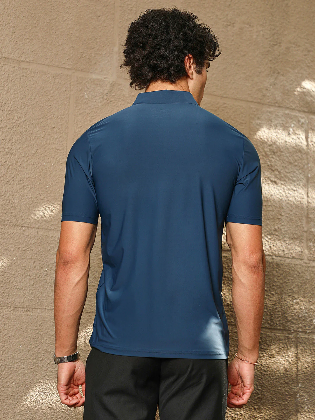 Seamless Solid Polo T-Shirt - Image 4