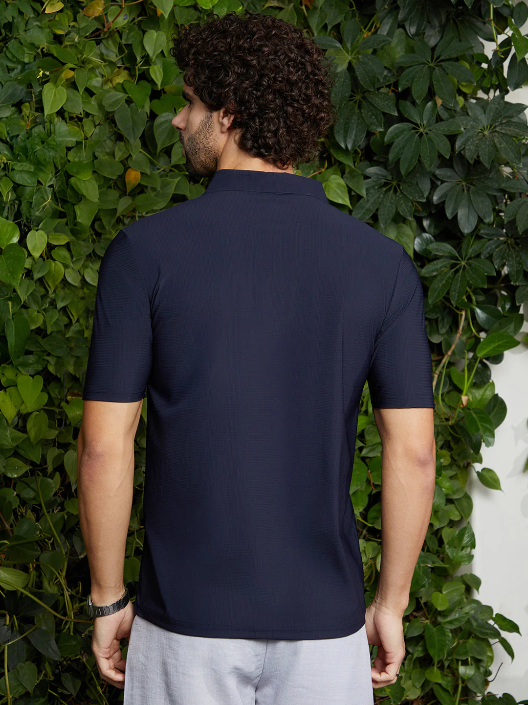 Seamless Waffle Polo T-Shirt - Image 4