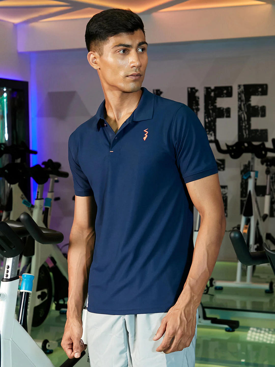 Solid Polo Activewear T-Shirt - Image 3