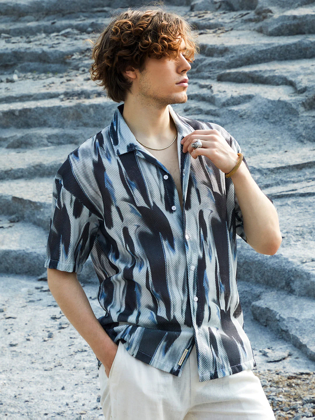 Strokes Mesh Oversized Shirt - Image 3