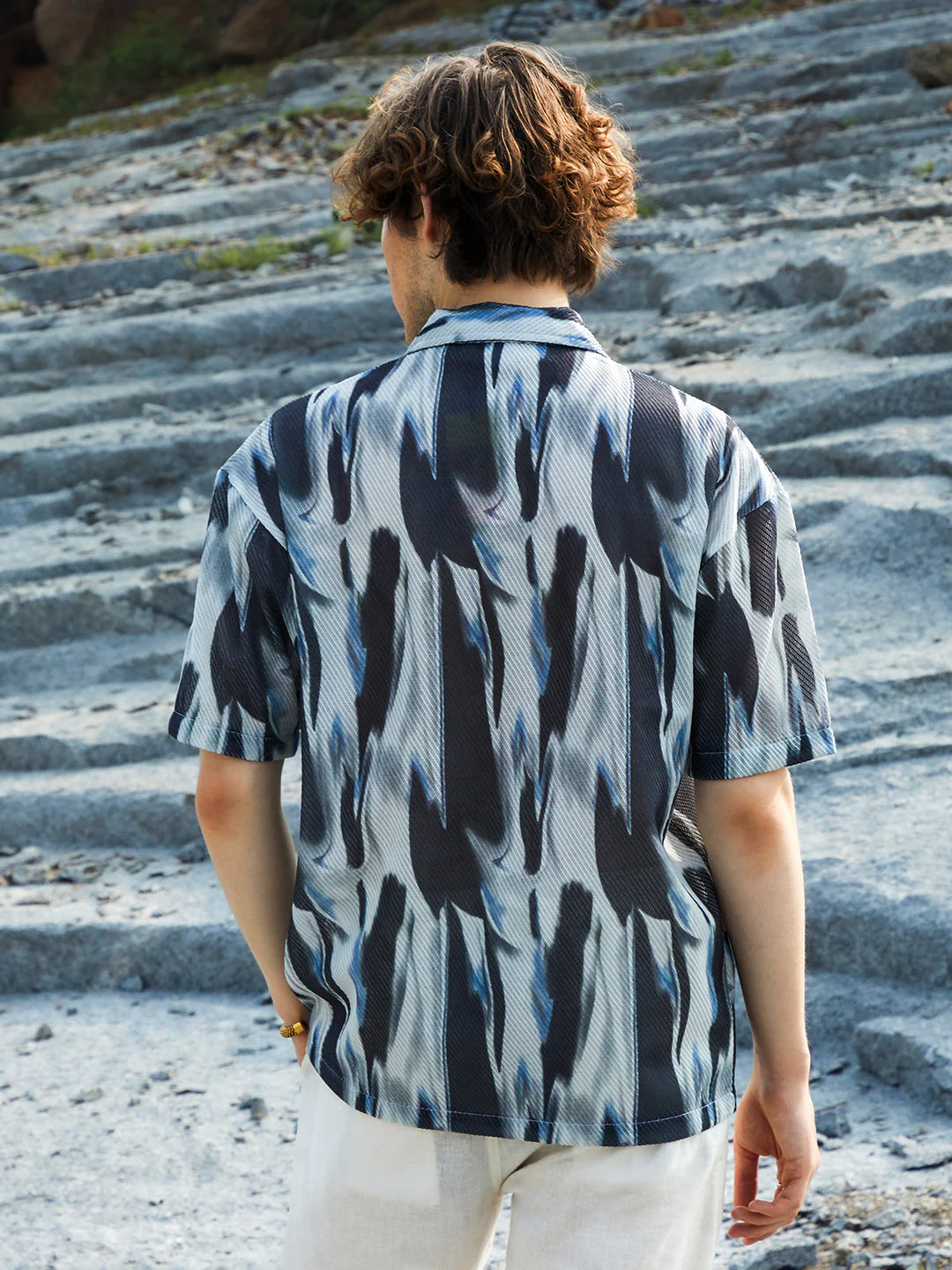 Strokes Mesh Oversized Shirt - Image 4